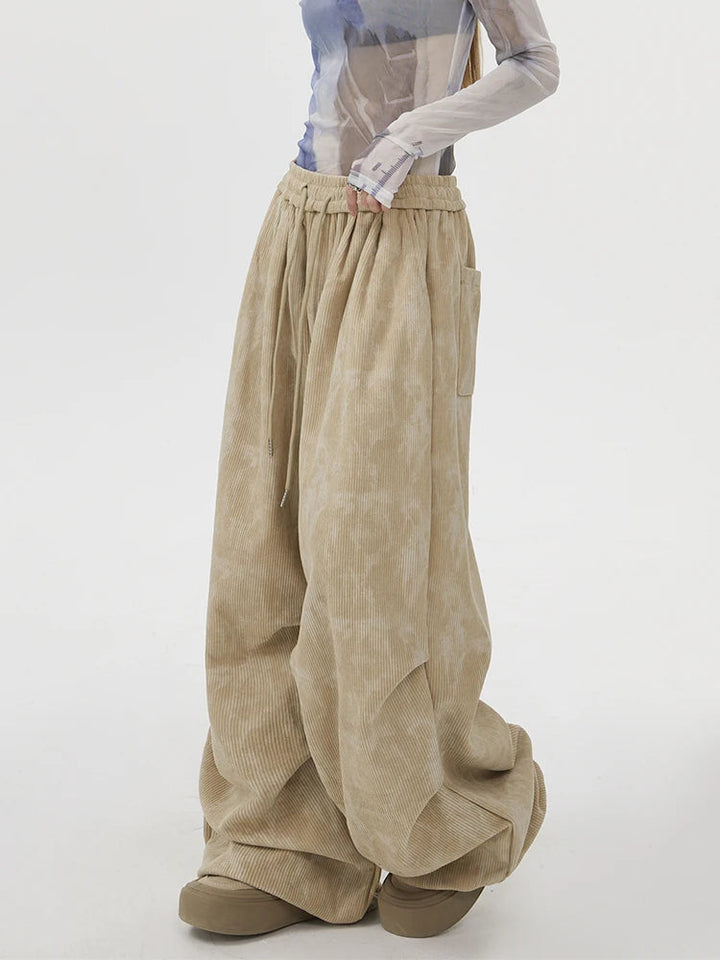 Natasia - Pantalones De Pierna Ancha y Cintura Elástica