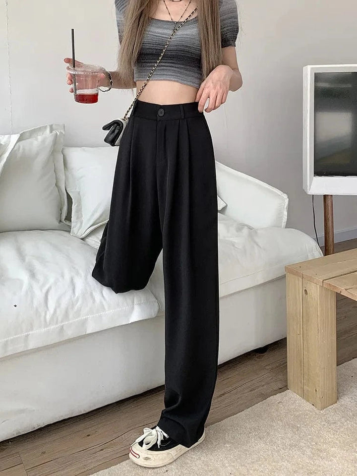 Susanne - Pantalón Suelto de Cintura Alta