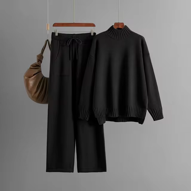 Cinthia - Conjunto De Camisa De Manga Larga y Pantalón Recto