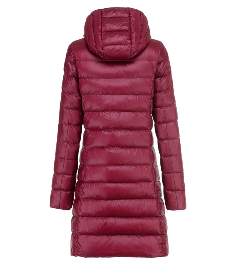 Sheila - Chaqueta Larga Acolchada con Capucha