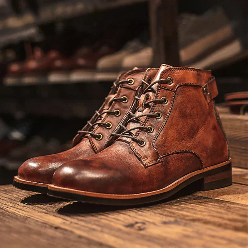 Kevine - Botas de Piel Vintage