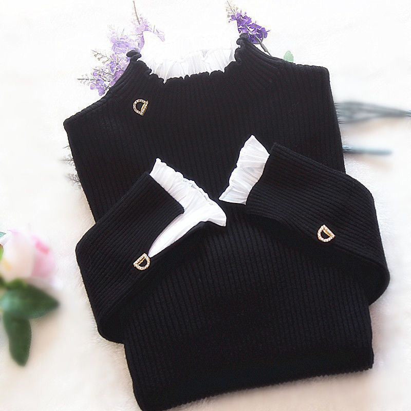 Leta - Elegante Jersey de Cuello Alto