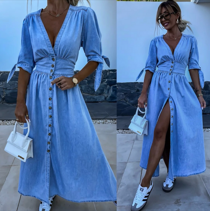 Filina - Vestido de Ddenim Radiante