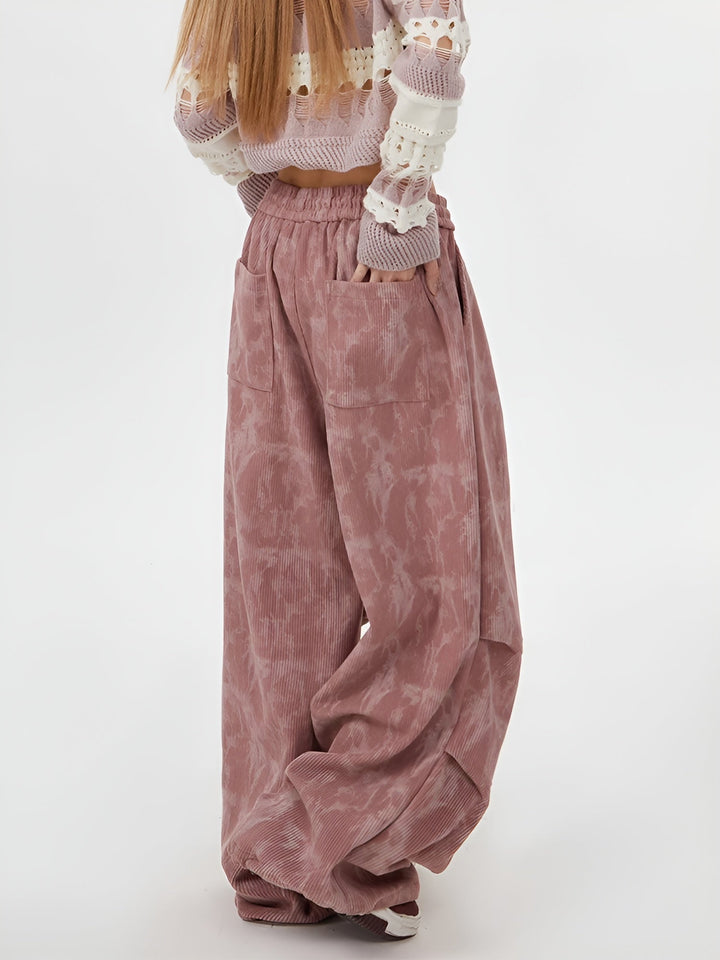 Natasia - Pantalones De Pierna Ancha y Cintura Elástica