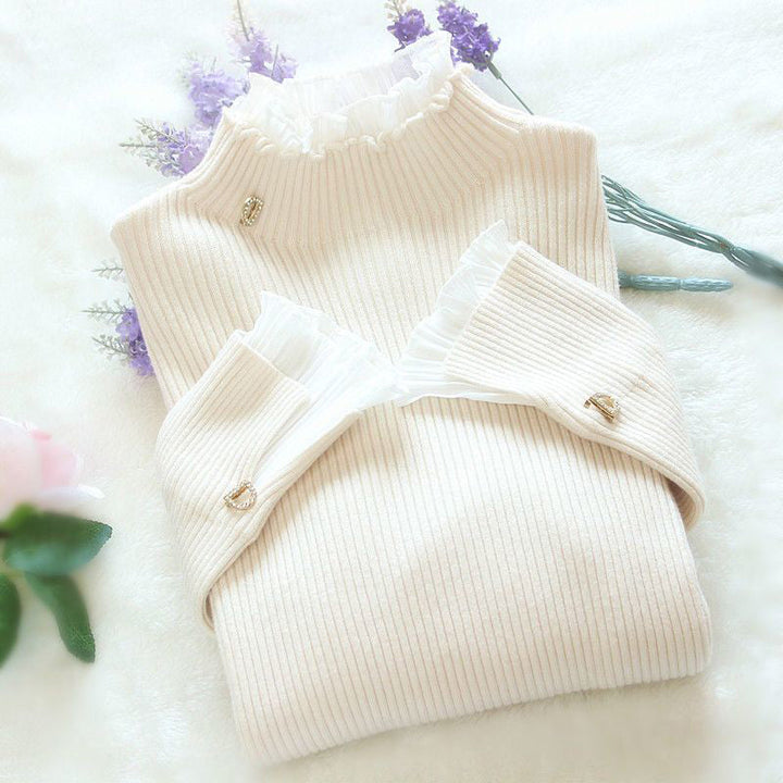 Leta - Elegante Jersey de Cuello Alto