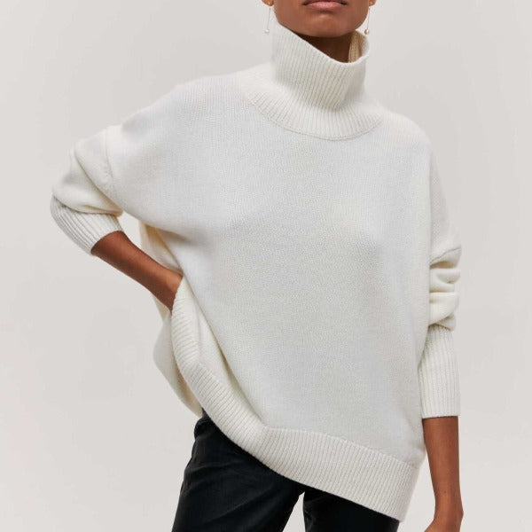 Safira - Cálido y Elegante Jersey De Cuello Alto