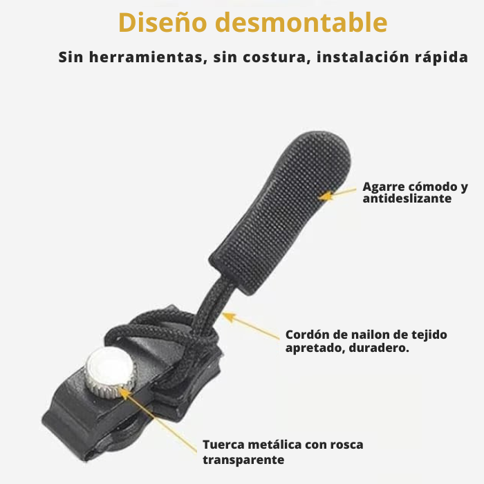 ZipperMate - Reparador Universal de Cremalleras Extraíble