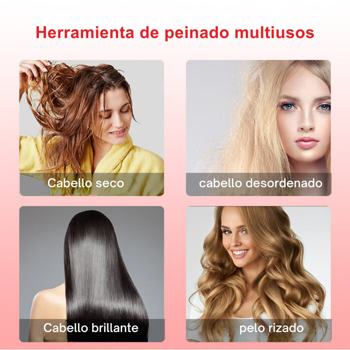 CurlFlow - Plancha de Aire Caliente y Secador Giratorio 2 en 1