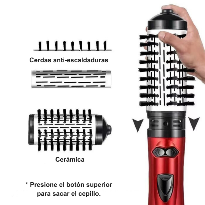 CurlFlow - Plancha de Aire Caliente y Secador Giratorio 2 en 1