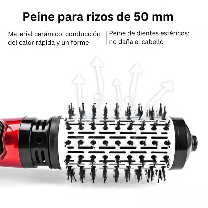 CurlFlow - Plancha de Aire Caliente y Secador Giratorio 2 en 1