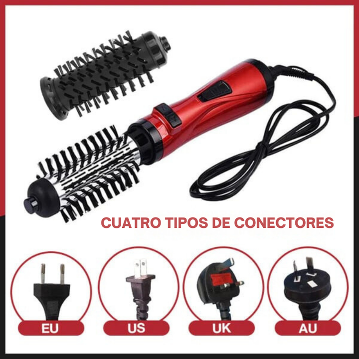 CurlFlow - Plancha de Aire Caliente y Secador Giratorio 2 en 1
