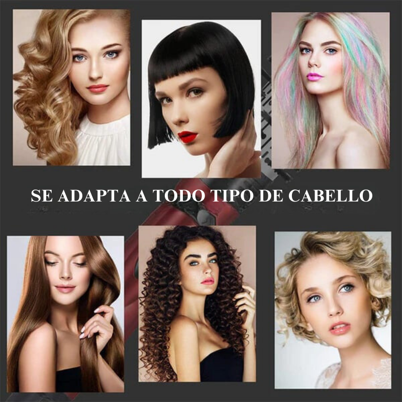 CurlFlow - Plancha de Aire Caliente y Secador Giratorio 2 en 1