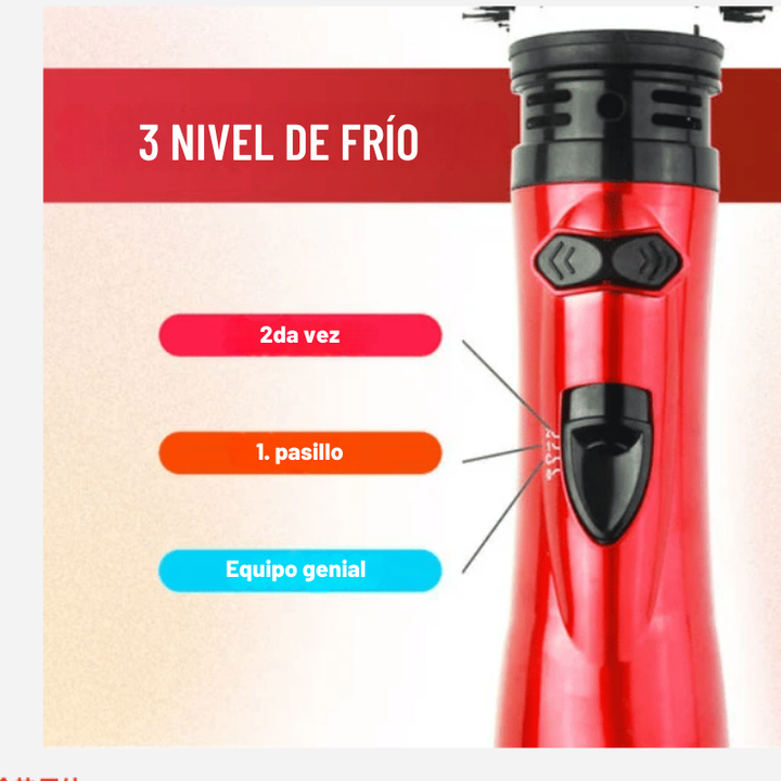 CurlFlow - Plancha de Aire Caliente y Secador Giratorio 2 en 1