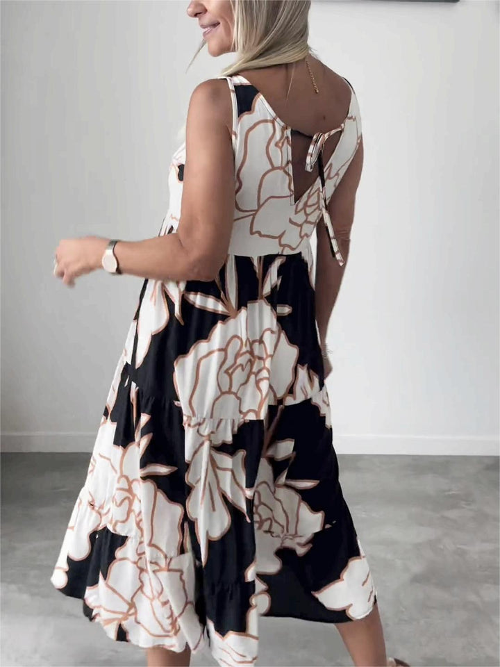 Hertha - Vestido sin Mangas Estampado Wanda