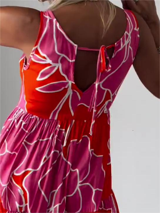 Hertha - Vestido sin Mangas Estampado Wanda
