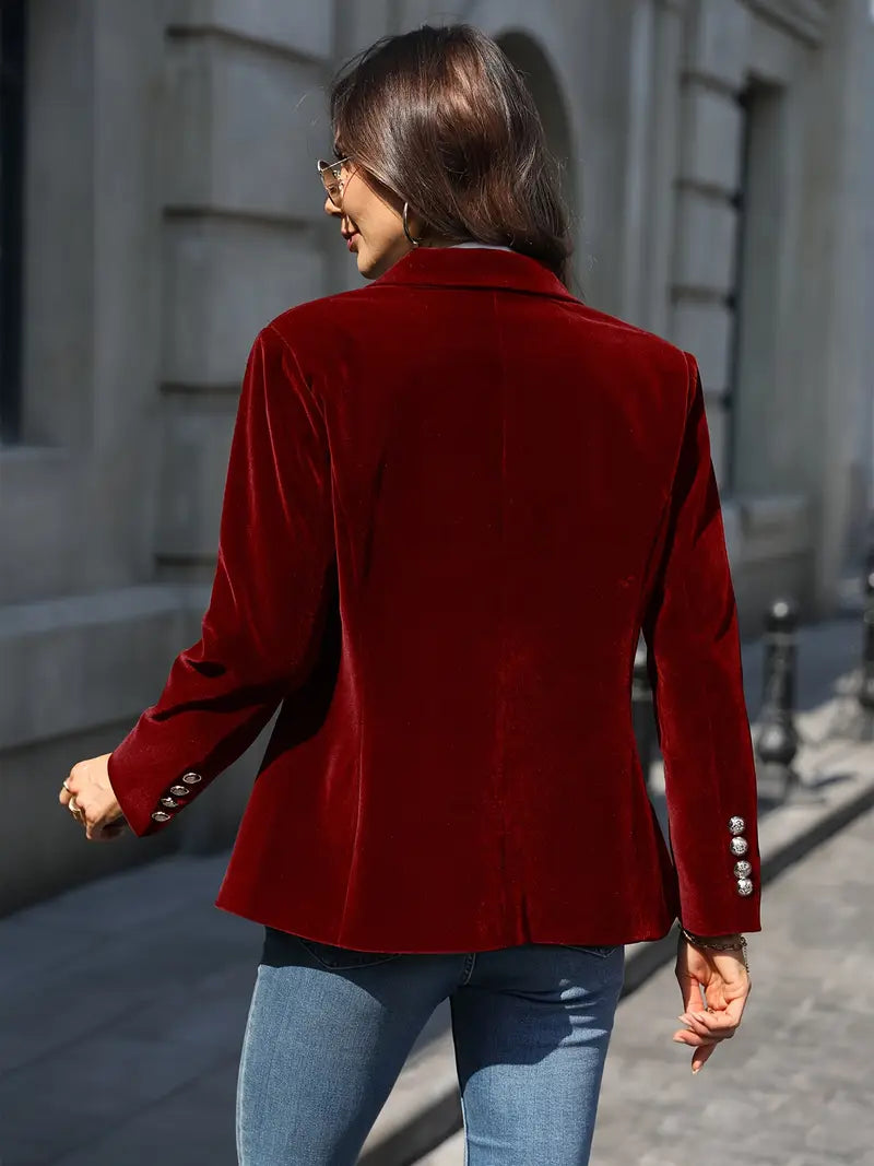Desiree - Blazer Elegante Retro de un Solo Botón