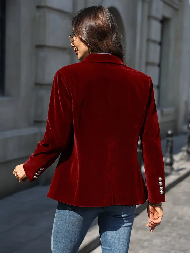 Desiree - Blazer Elegante Retro de un Solo Botón