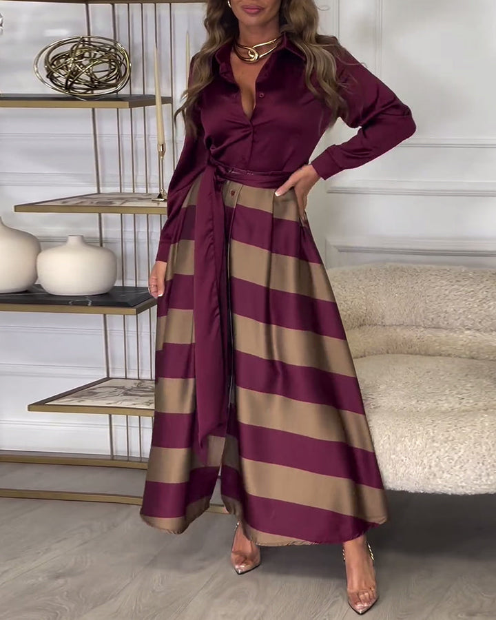 Sophie - Vestido Elegante A Rayas