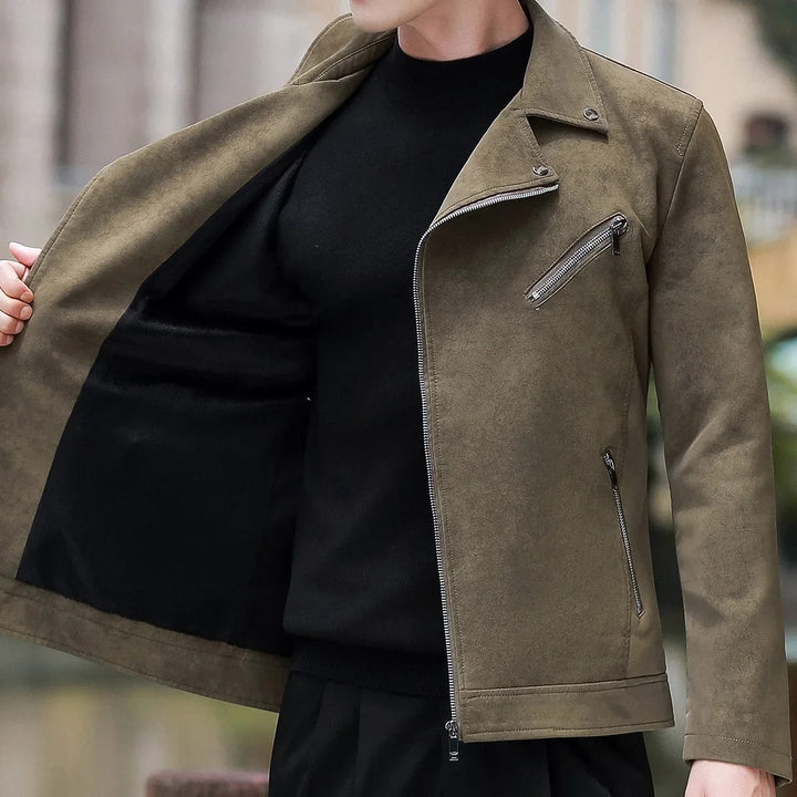 Zeke - Chaqueta de Piel con Forro Polar