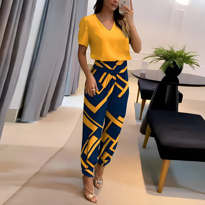 Vianey - Conjunto De Moda Con Blusa y Pantalón