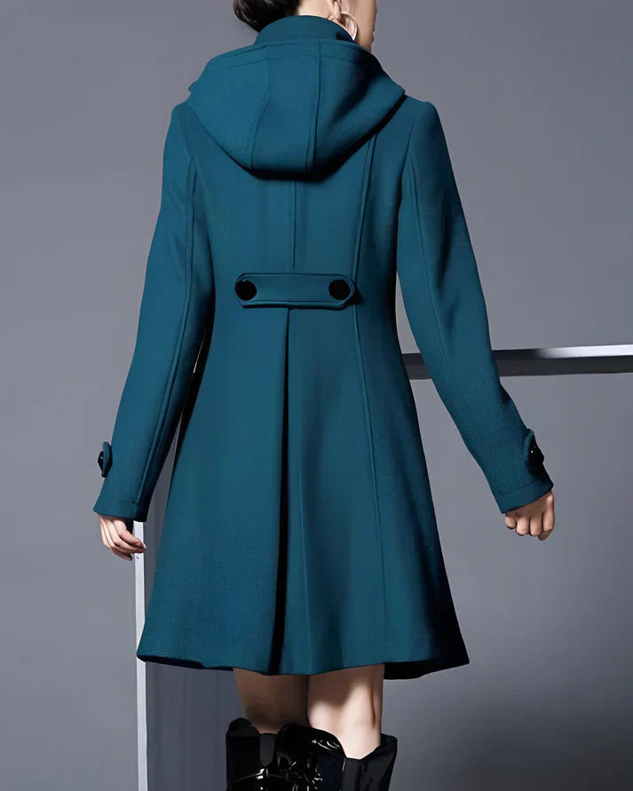 Bluebell - Elegante Abrigo De Lana Con Capucha
