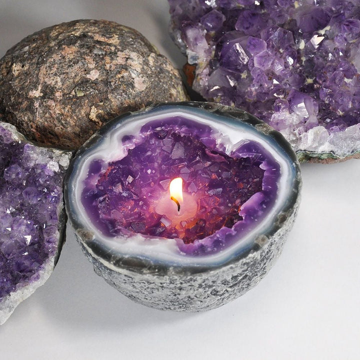 GemLight - Decoración Con Velas De Cristal Para Terapia Energética