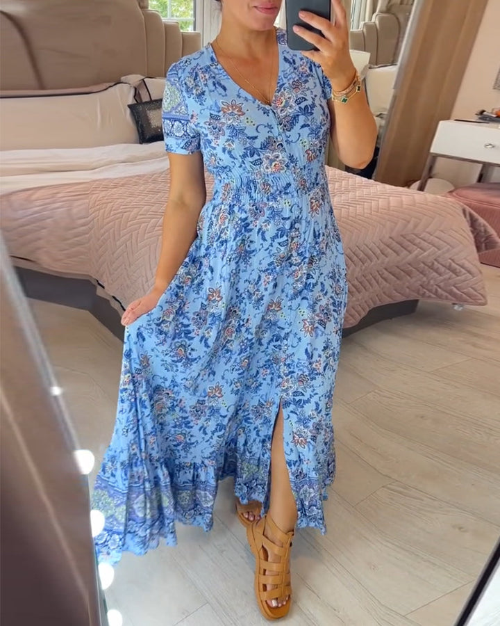 Wibia - Vestido con Estampado Floral y Cuello en V