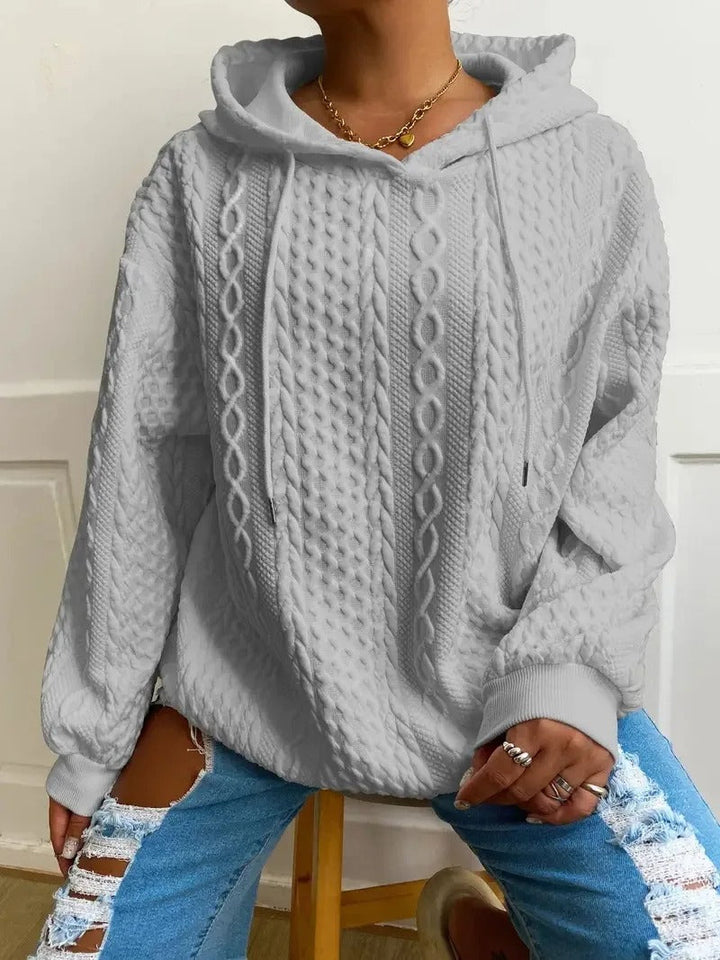 Lorna - Sudadera de Moda con Bolsillo de Torsión y Manga Larga