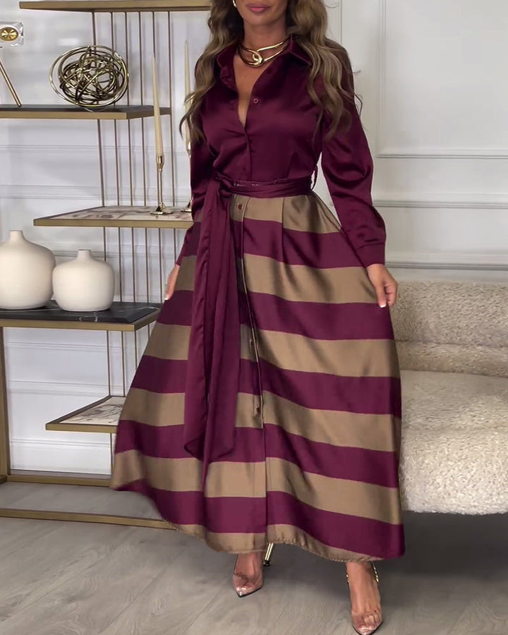 Sophie - Vestido Elegante A Rayas
