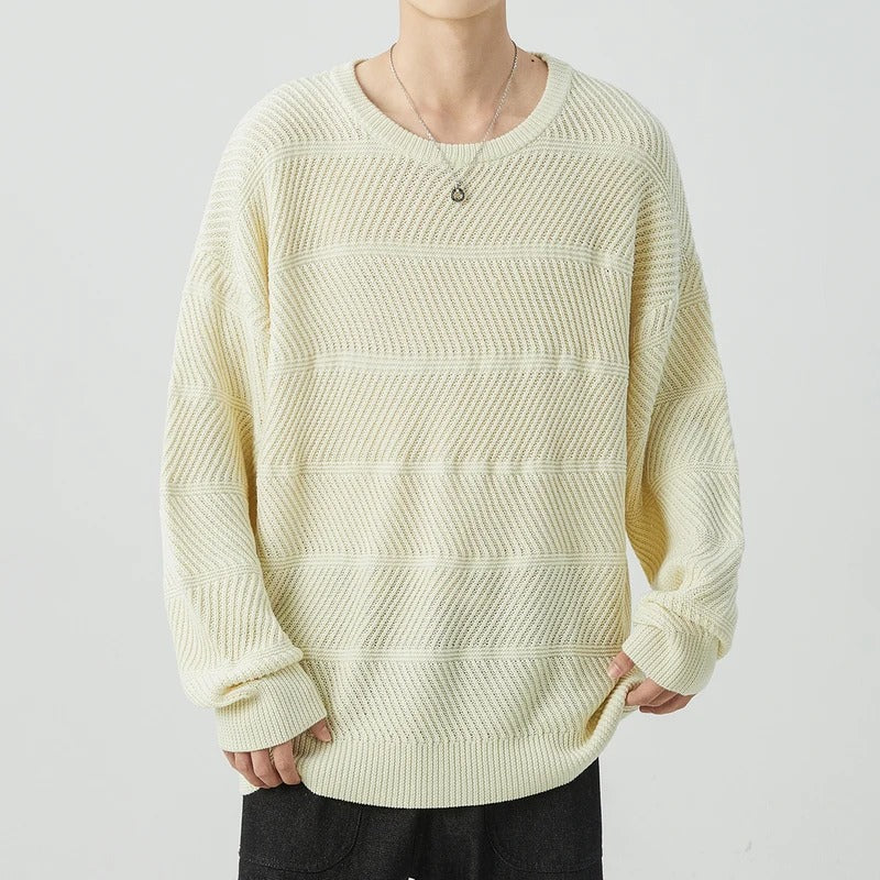 Yordan - Jersey de Punto Suelto con Cuello Redondo