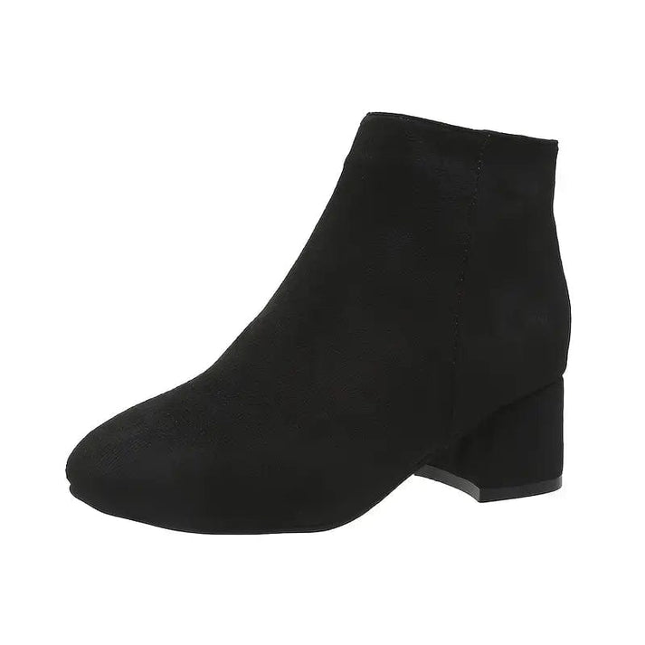 Fanya - Botines de Tacón Cuadrado Chic