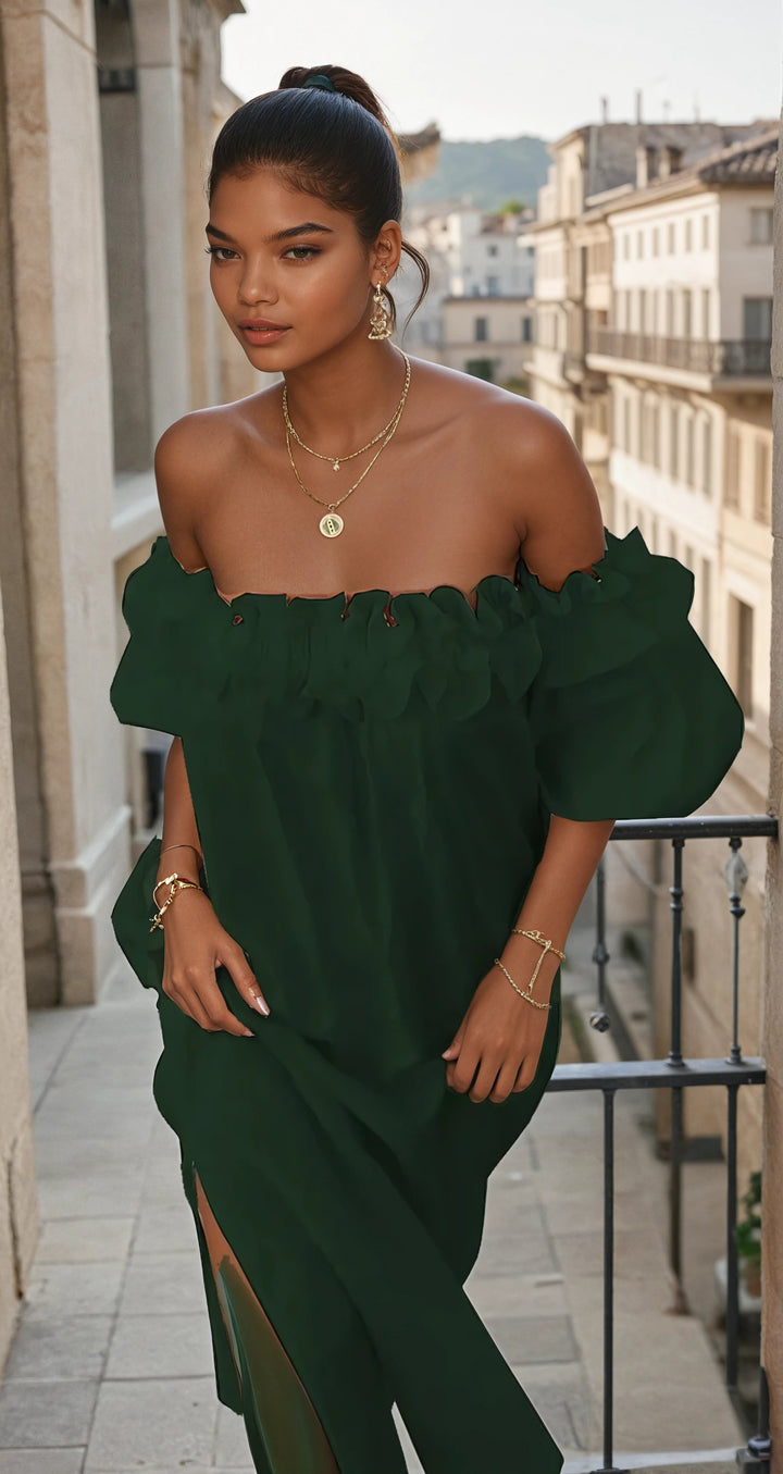 Francisca - Elegante Vestido De Verano Sin Hombros