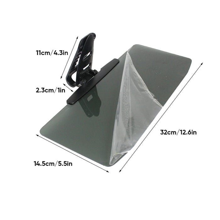 VisionClear - Parasol Universal Para Coche Con Protección Antideslumbrante Polarizada