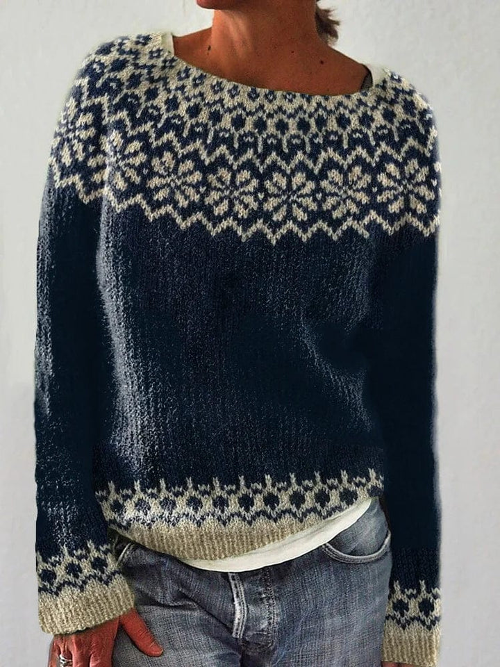 Nyra - Jersey Jacquard Islandés Retro