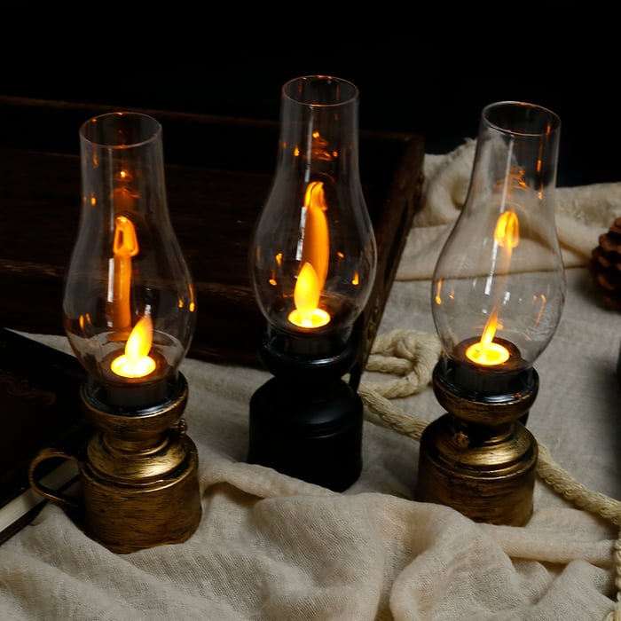 CandleLitght - LED Lámpara De Gueroseno De La Vendimia Vela de Oscilación Electrónica