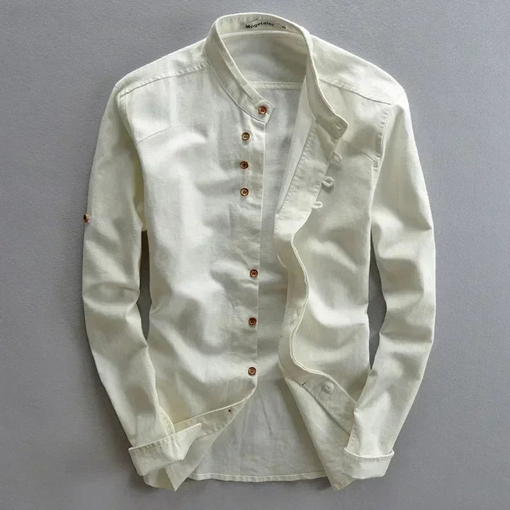 Tevin - Camisas Informales de Manga Larga