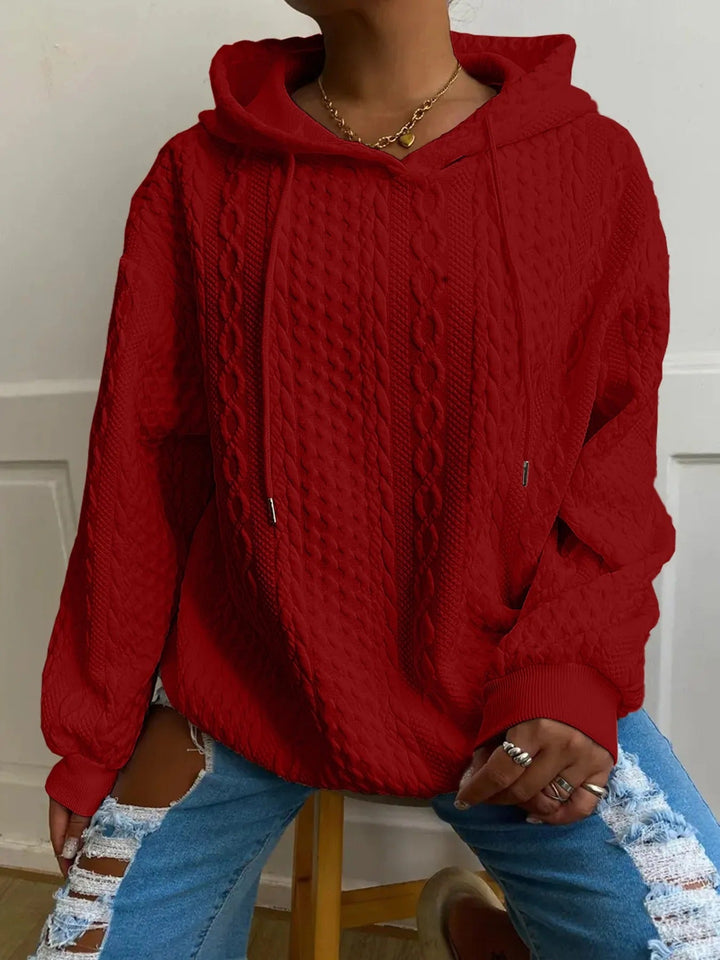 Lorna - Sudadera de Moda con Bolsillo de Torsión y Manga Larga