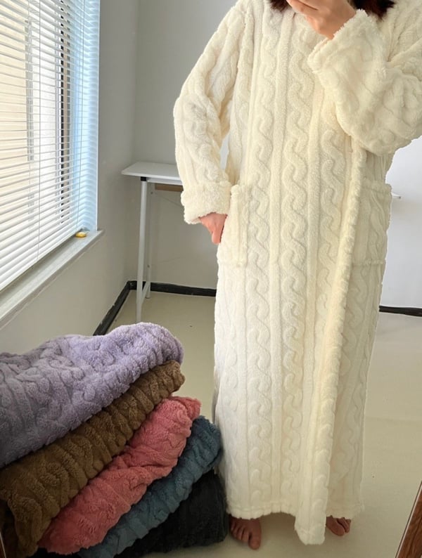 Vreni - Ropa De Casa De Terciopelo Coral De Invierno
