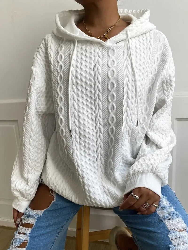 Lorna - Sudadera de Moda con Bolsillo de Torsión y Manga Larga
