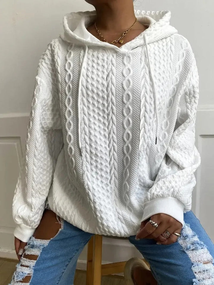 Lorna - Sudadera de Moda con Bolsillo de Torsión y Manga Larga