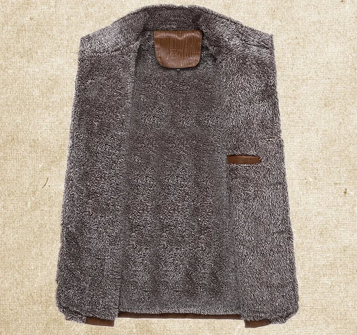 Hiram - Chaqueta de Piel Con Forro Polar