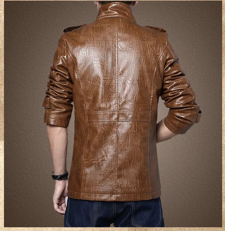 Hiram - Chaqueta de Piel Con Forro Polar