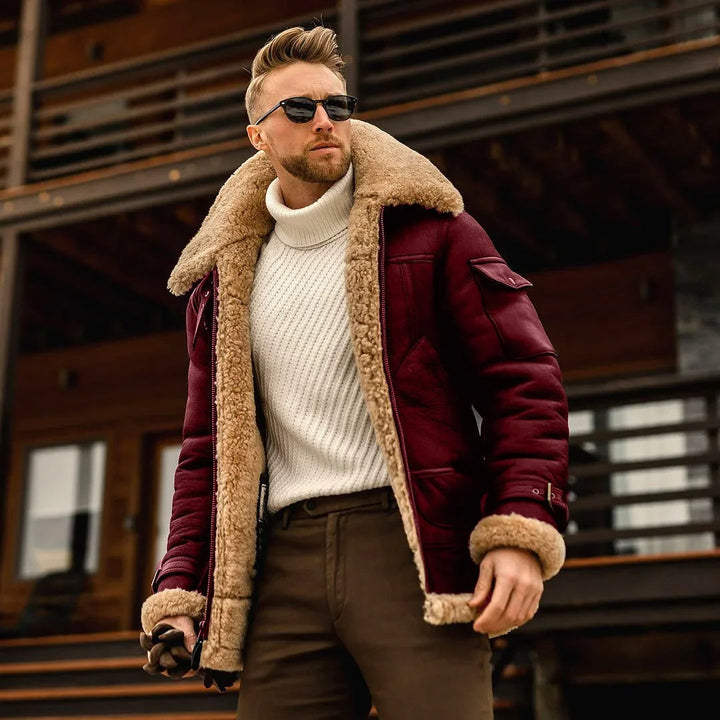 Franklyn - Chaqueta Casual de Piel Engrosada