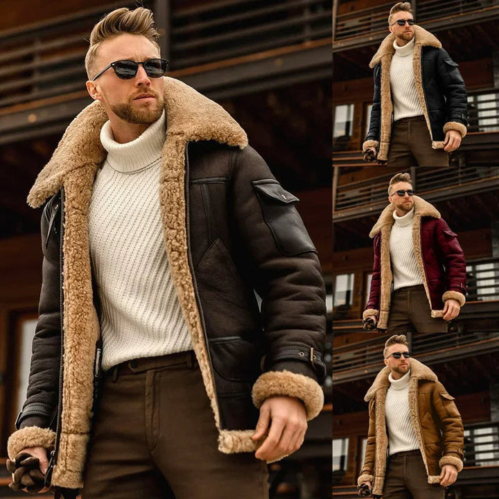 Franklyn - Chaqueta Casual de Piel Engrosada