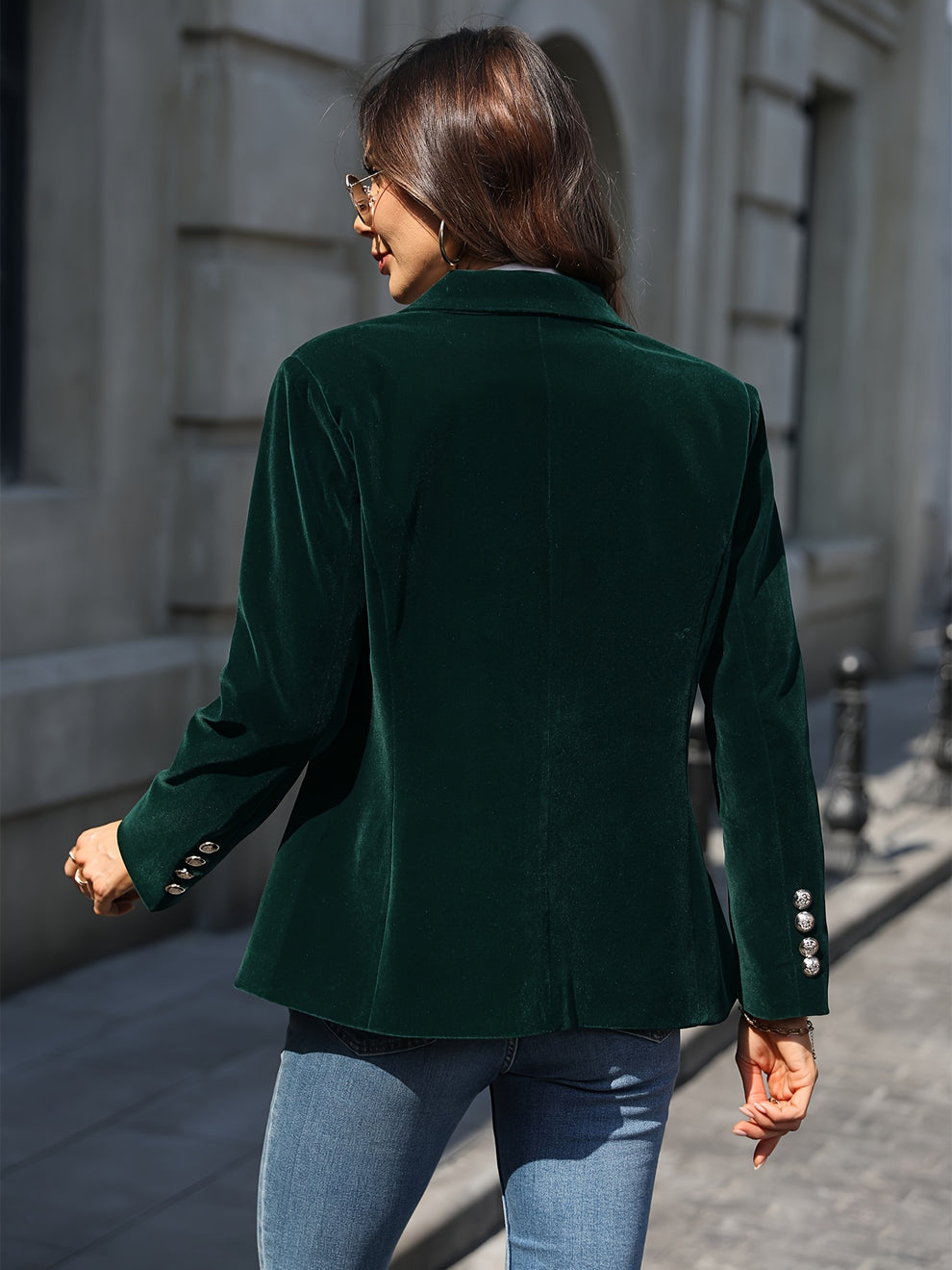 Desiree - Blazer Elegante Retro de un Solo Botón