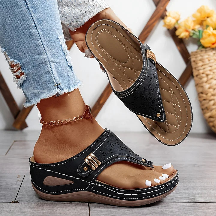 Tiara - Sandalias Con Cuña Elegantes