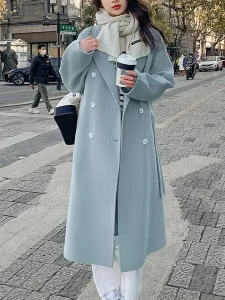 Zenia - Abrigo de Lana Holgado y Casual