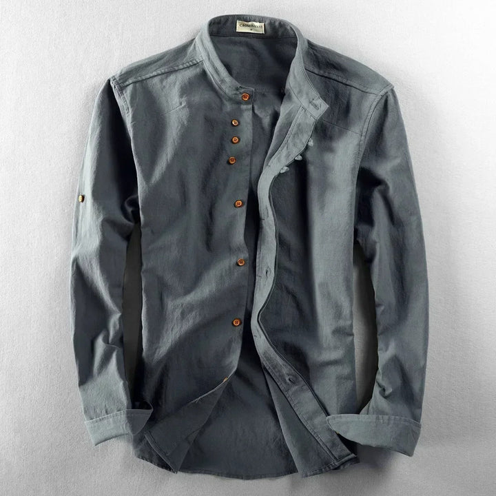 Tevin - Camisas Informales de Manga Larga
