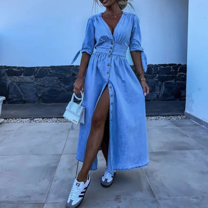 Filina - Vestido de Ddenim Radiante