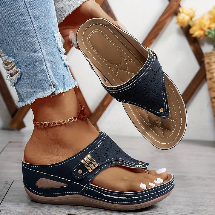 Tiara - Sandalias Con Cuña Elegantes